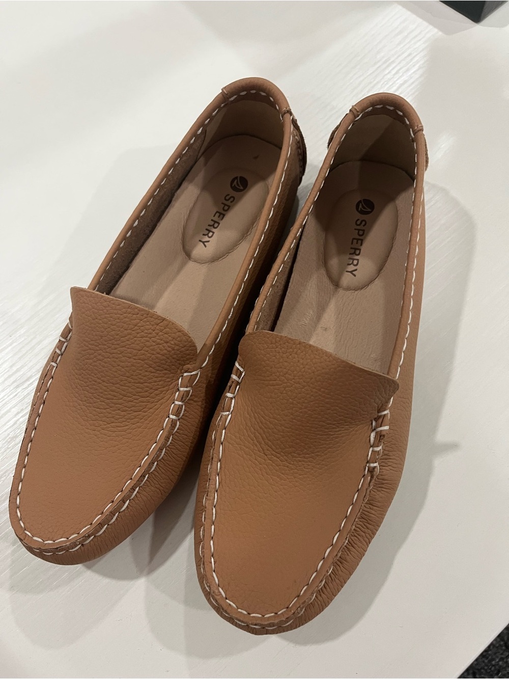 Sperry Women's Tan Leather Slip-On Loafers